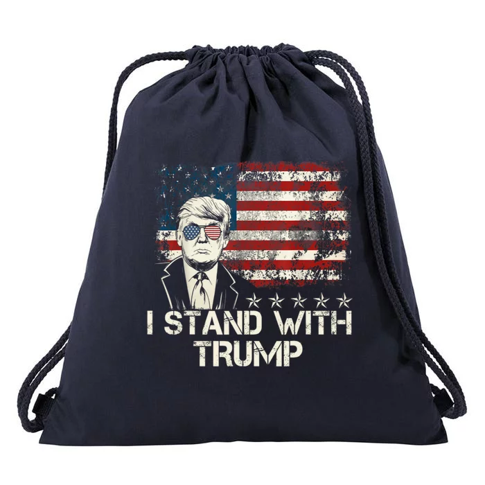 I Stand With Trump Pro Trump Supporter Free Trump Drawstring Bag