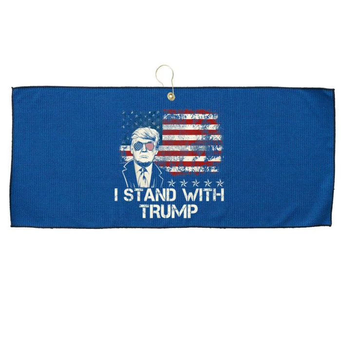 I Stand With Trump Pro Trump Supporter Free Trump Large Microfiber Waffle Golf Towel