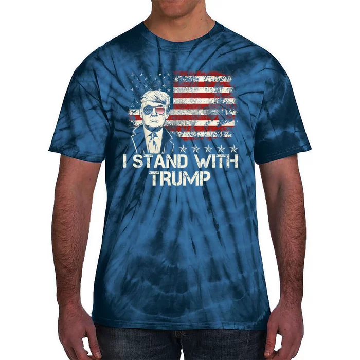 I Stand With Trump Pro Trump Supporter Free Trump Tie-Dye T-Shirt