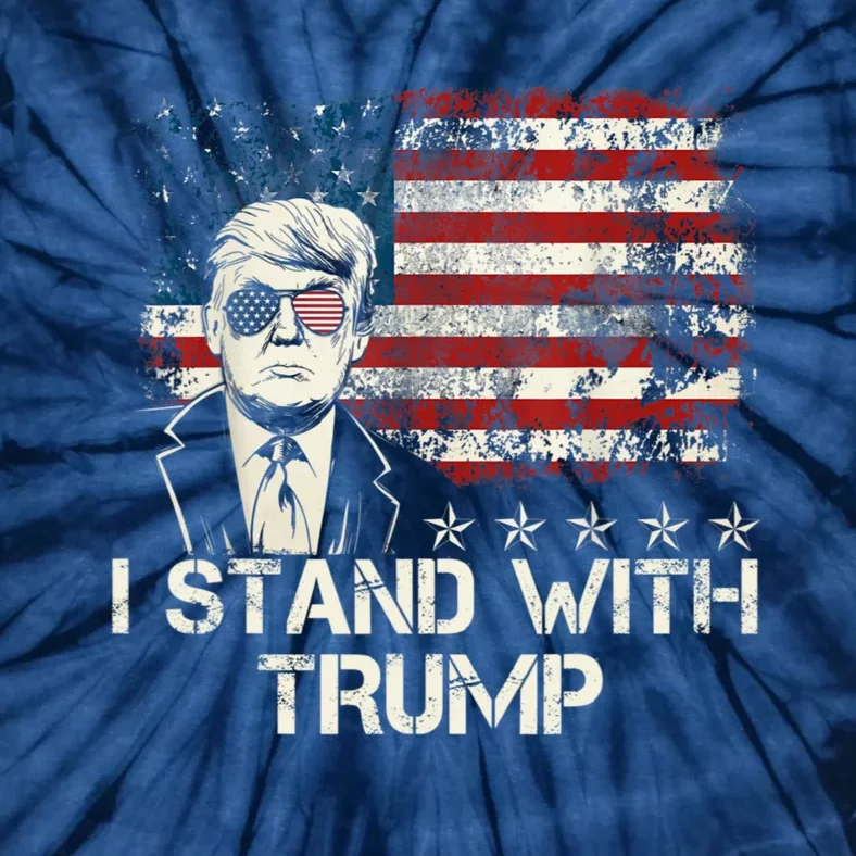 I Stand With Trump Pro Trump Supporter Free Trump Tie-Dye T-Shirt