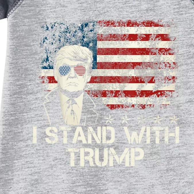 I Stand With Trump Pro Trump Supporter Free Trump Infant Baby Jersey Bodysuit