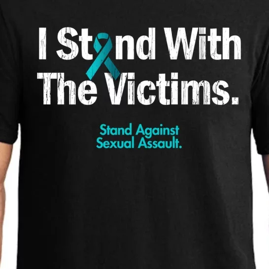 I Stand With The Victims Sexual Assault Awareness Cute Gift Pajama Set