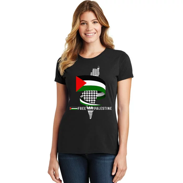 I Stand With Palestine For Their Freedom Free Palestine Women's T-Shirt