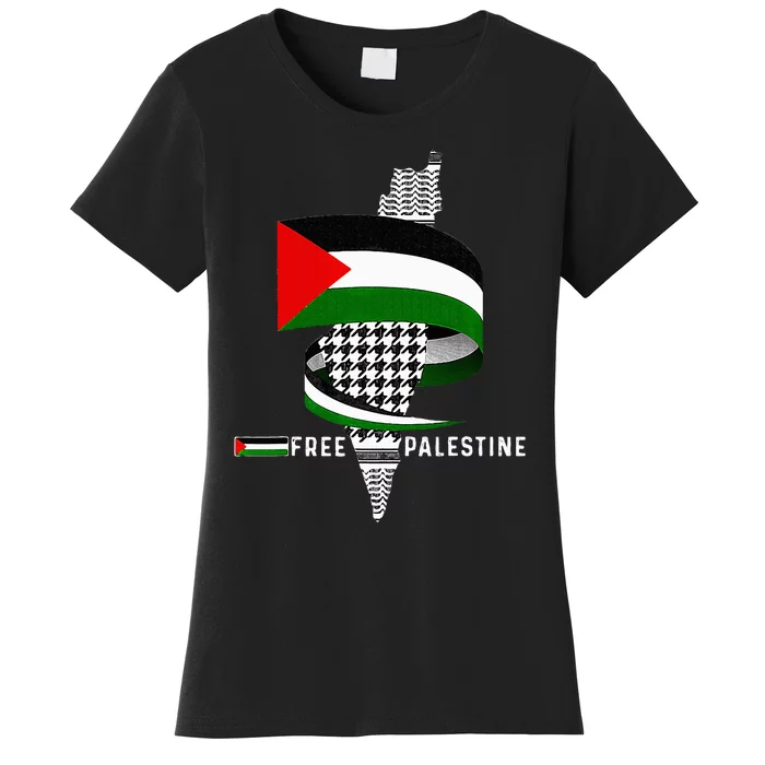 I Stand With Palestine For Their Freedom Free Palestine Women's T-Shirt