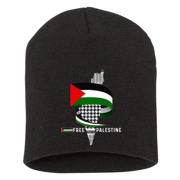 I Stand With Palestine For Their Freedom Free Palestine Short Acrylic Beanie