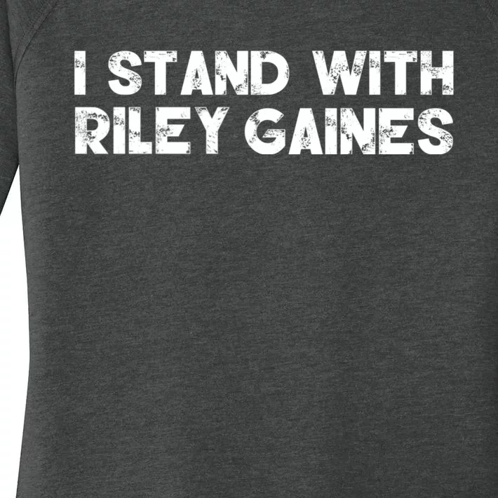 I Stand With Riley Gaines Women's Perfect Tri Tunic Long Sleeve Shirt