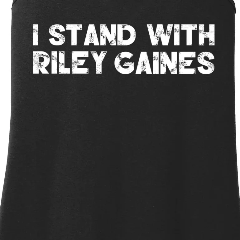 I Stand With Riley Gaines Ladies Essential Tank