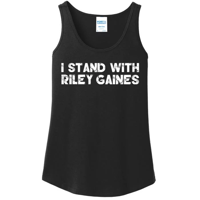 I Stand With Riley Gaines Ladies Essential Tank