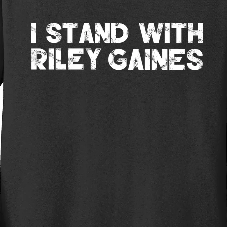 I Stand With Riley Gaines Kids Long Sleeve Shirt