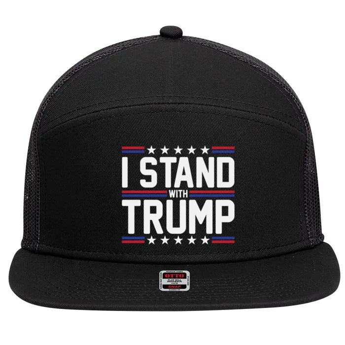 I Stand With Trump 7 Panel Mesh Trucker Snapback Hat