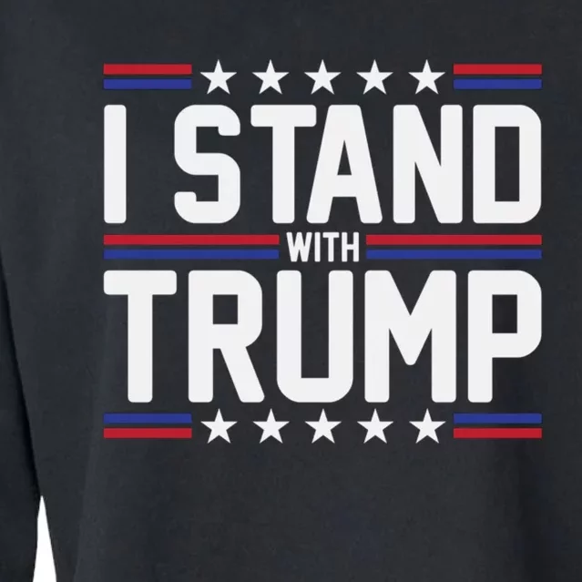 I Stand With Trump Cropped Pullover Crew