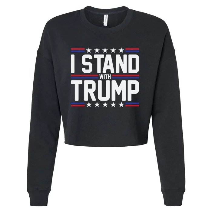 I Stand With Trump Cropped Pullover Crew