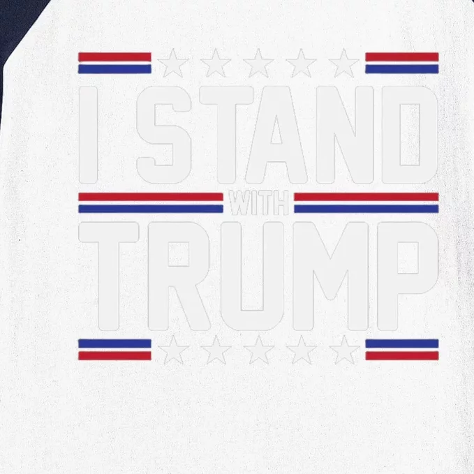 I Stand With Trump Baseball Sleeve Shirt