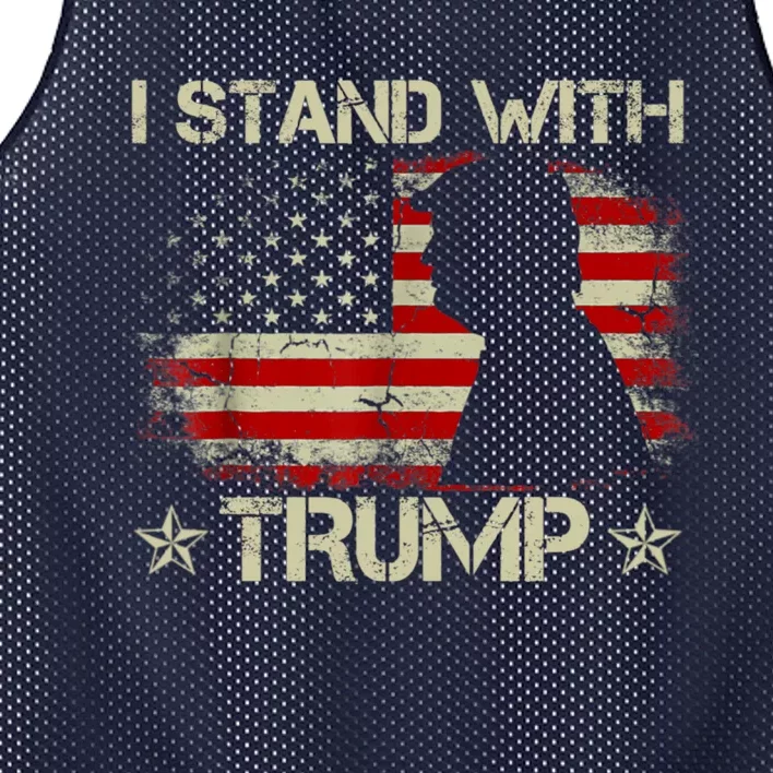 I Stand With Trump Pro Trump Supporter Free Trump Mesh Reversible Basketball Jersey Tank