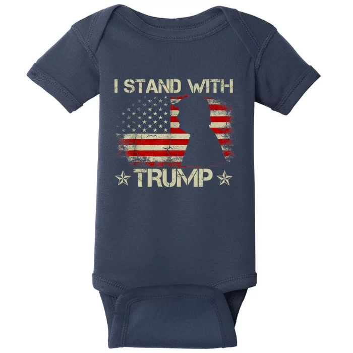 I Stand With Trump Pro Trump Supporter Free Trump Baby Bodysuit