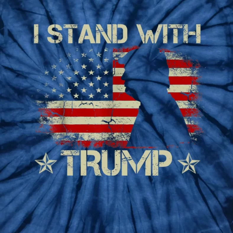 I Stand With Trump Pro Trump Supporter Free Trump Tie-Dye T-Shirt