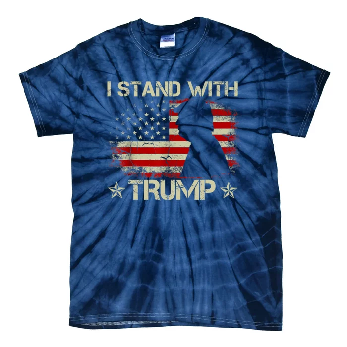 I Stand With Trump Pro Trump Supporter Free Trump Tie-Dye T-Shirt