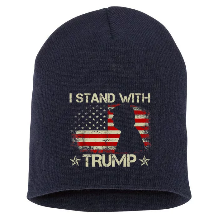 I Stand With Trump Pro Trump Supporter Free Trump Short Acrylic Beanie