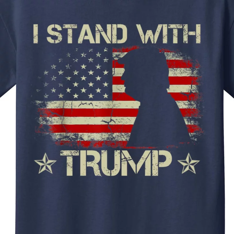 I Stand With Trump Pro Trump Supporter Free Trump Kids T-Shirt