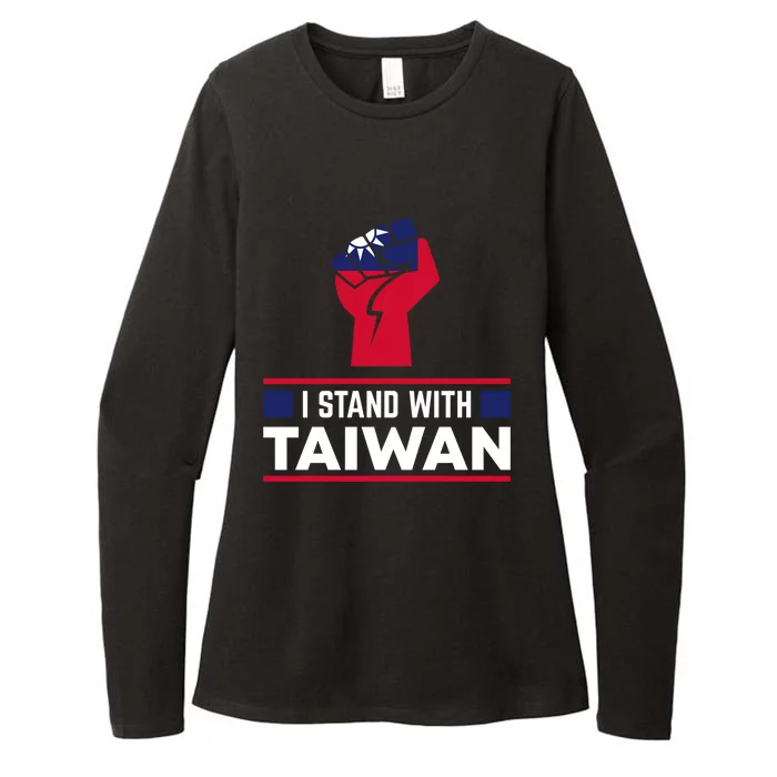 I Stand With Taiwan Raised Fist Gift Womens CVC Long Sleeve Shirt