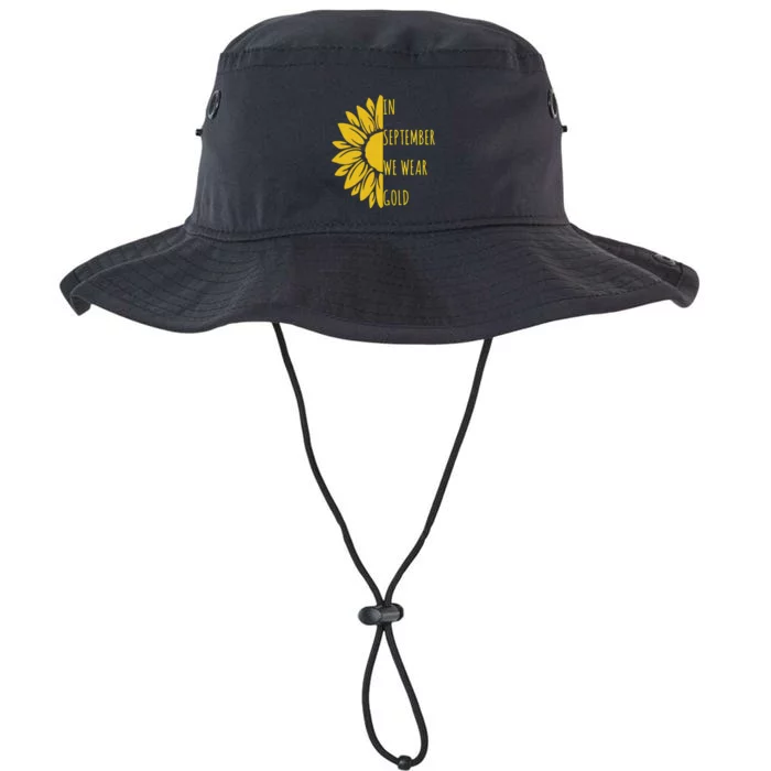 In September We Wear Gold Childhood Cancer Sunflower Legacy Cool Fit Booney Bucket Hat