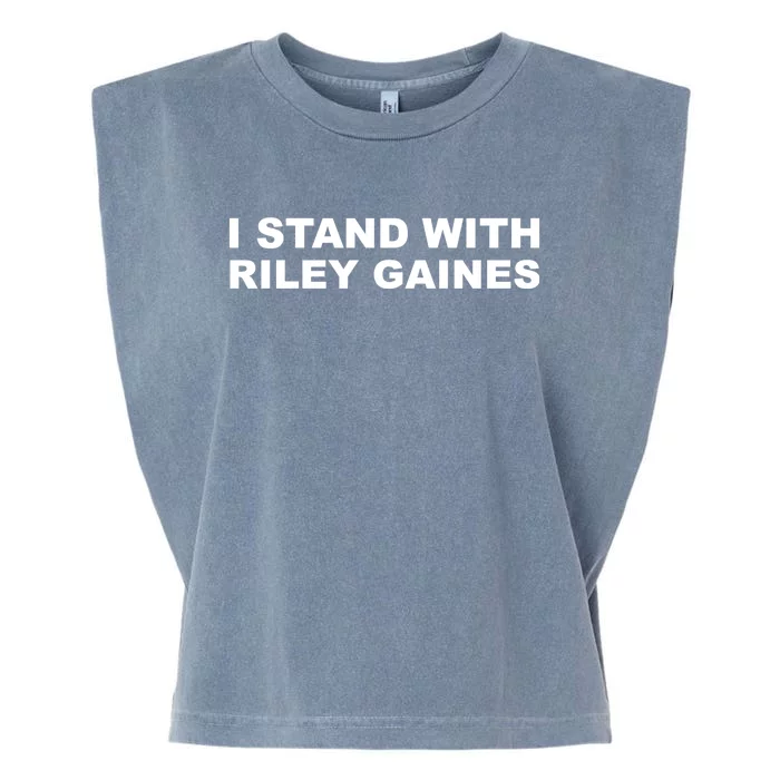 I Stand With Riley Gaines Garment-Dyed Women's Muscle Tee