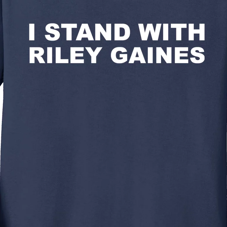 I Stand With Riley Gaines Kids Long Sleeve Shirt