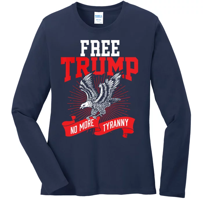 I Stand With Trump Pro Trump Supporter Retro Vintage Ladies Long Sleeve Shirt