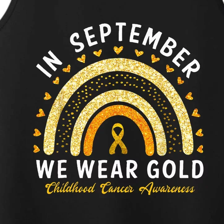 In September We Wear Gold Childhood Cancer Awareness Performance Tank