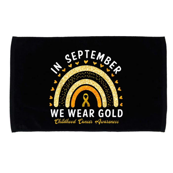 In September We Wear Gold Childhood Cancer Awareness Microfiber Hand Towel