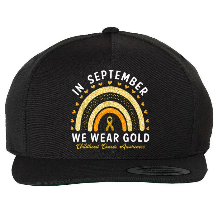 In September We Wear Gold Childhood Cancer Awareness Wool Snapback Cap