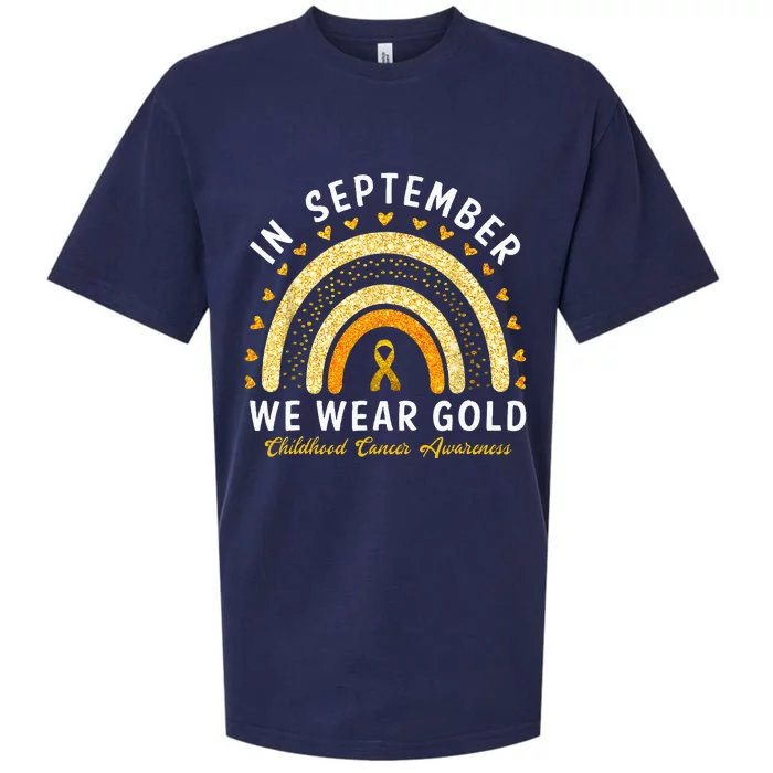 In September We Wear Gold Childhood Cancer Awareness Sueded Cloud Jersey T-Shirt