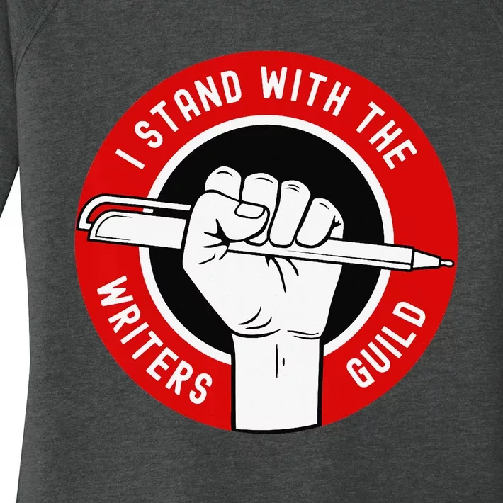 I stand with the writers guild of america WGA Women's Perfect Tri Tunic Long Sleeve Shirt