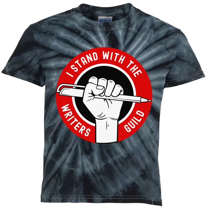 I stand with the writers guild of america WGA Kids Tie-Dye T-Shirt