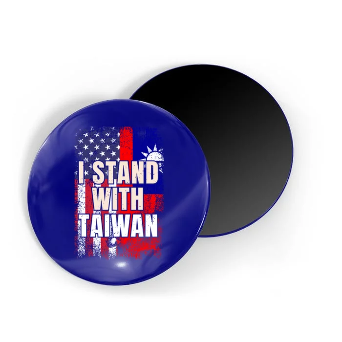 I Stand With Taiwan American Usa Flag Meaningful Gift Magnet