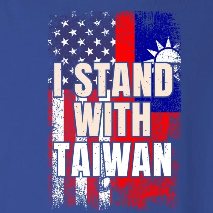 I Stand With Taiwan American Usa Flag Meaningful Gift Toddler Long Sleeve Shirt