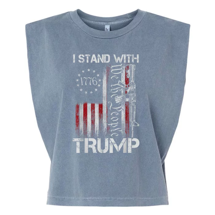 I Stand With Trump Pro Trump Supporter Free Trump Garment-Dyed Women's Muscle Tee