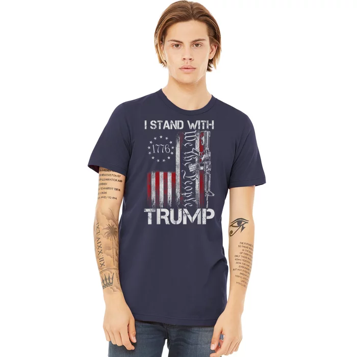 I Stand With Trump Pro Trump Supporter Free Trump Premium T-Shirt