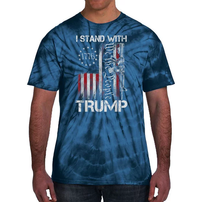 I Stand With Trump Pro Trump Supporter Free Trump Tie-Dye T-Shirt