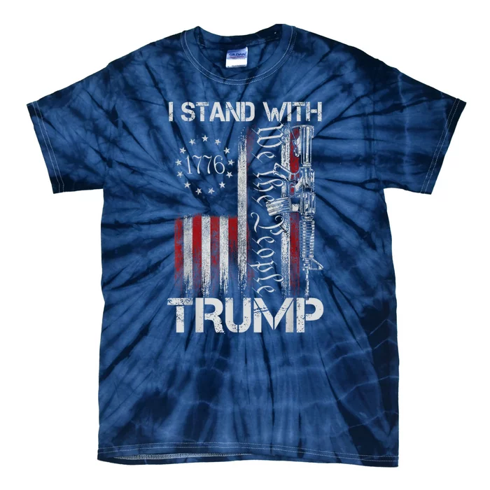 I Stand With Trump Pro Trump Supporter Free Trump Tie-Dye T-Shirt