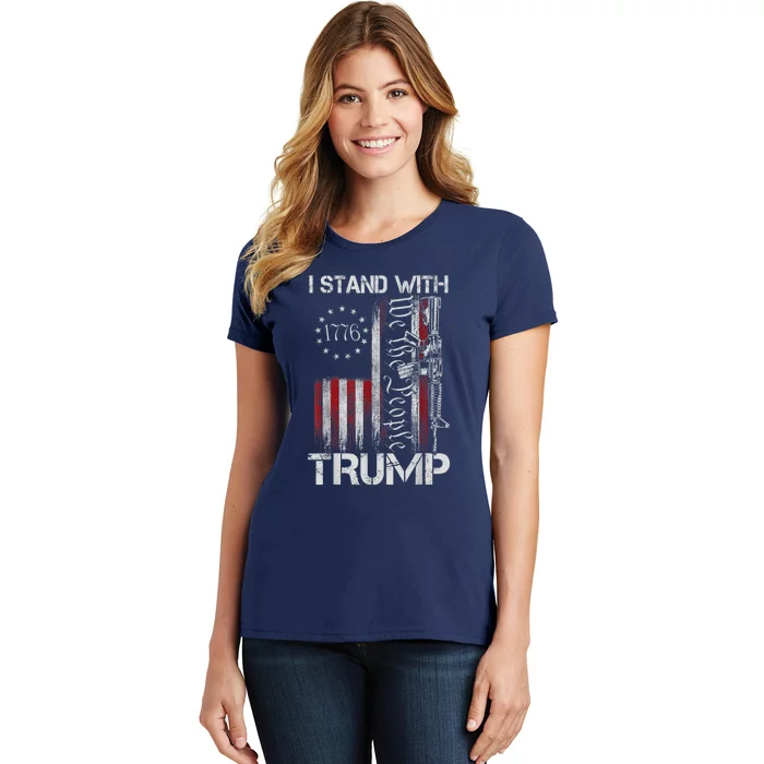 I Stand With Trump Pro Trump Supporter Free Trump Women's T-Shirt