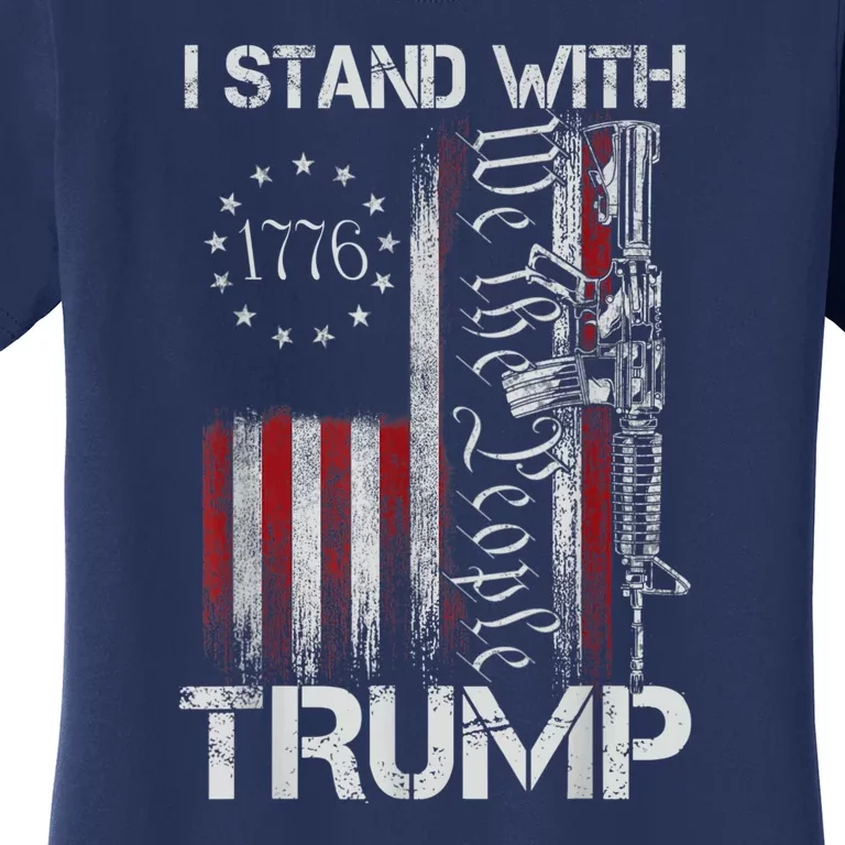 I Stand With Trump Pro Trump Supporter Free Trump Women's T-Shirt