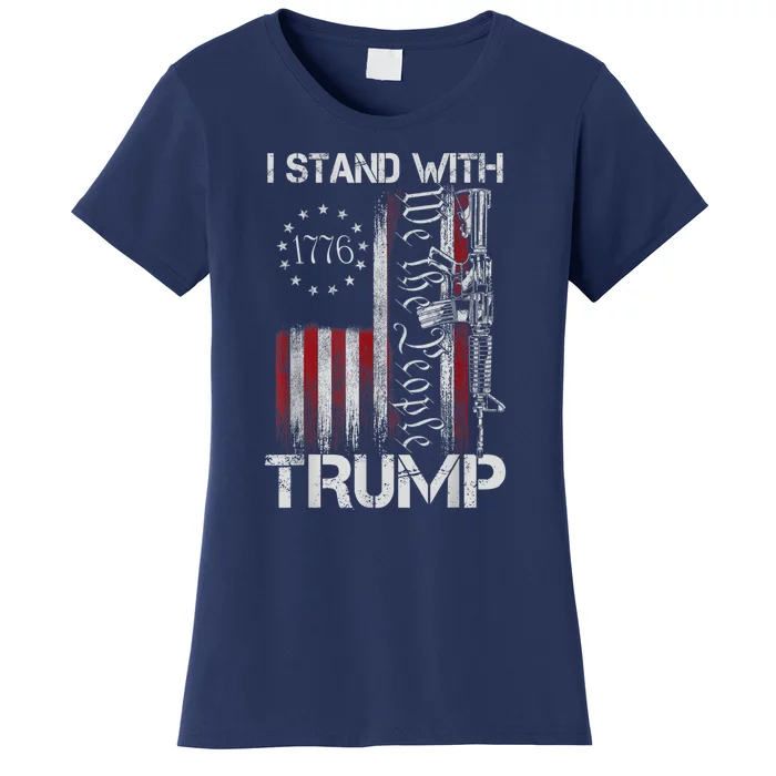 I Stand With Trump Pro Trump Supporter Free Trump Women's T-Shirt