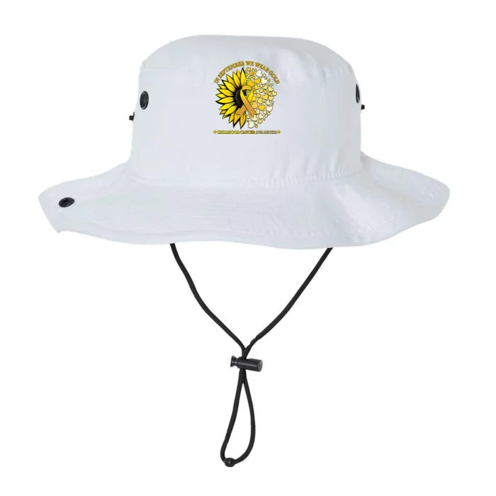 In September We Wear Gold Childhood Cancer Awareness Sunflower Ribbon Legacy Cool Fit Booney Bucket Hat