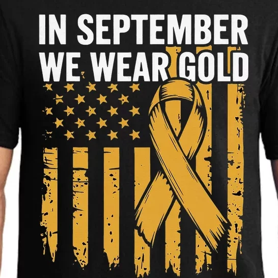 In September We Wear Gold Childhood Cancer Awareness Pajama Set