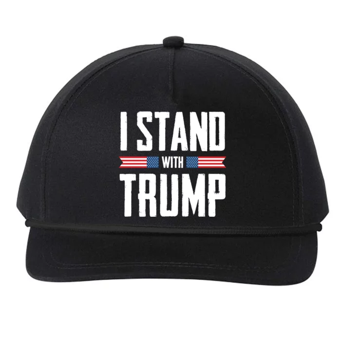 I Stand With Trump 2024 Snapback Five-Panel Rope Hat