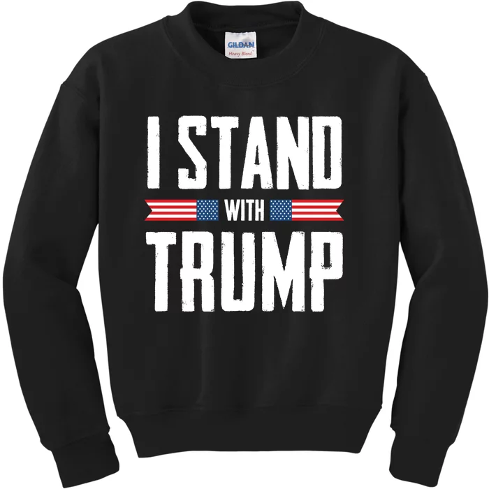 I Stand With Trump 2024 Kids Sweatshirt