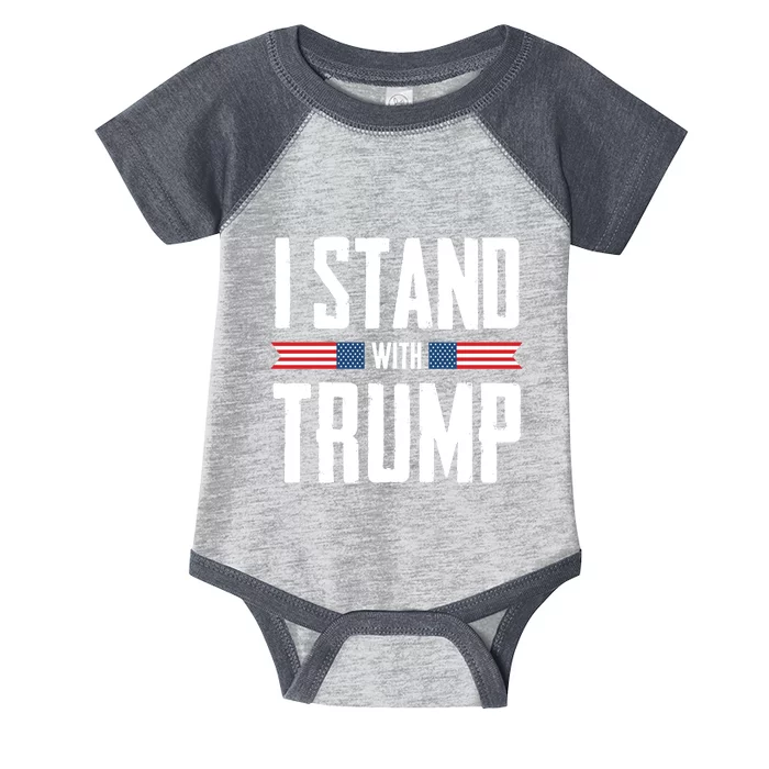 I Stand With Trump 2024 Infant Baby Jersey Bodysuit