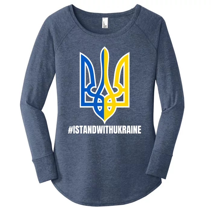 I Stand With Ukraine Flag Support Free Ukrainians Women's Perfect Tri Tunic Long Sleeve Shirt