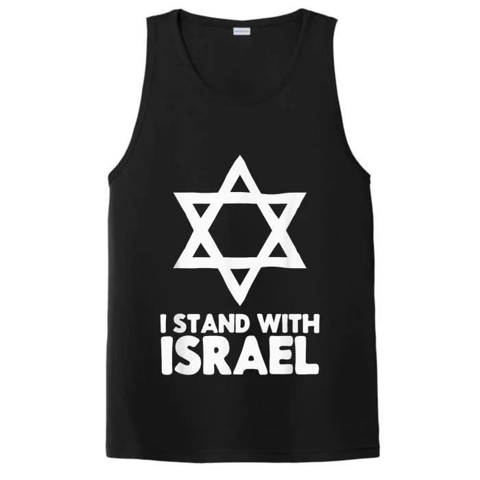 I Stand With Israel Jewish Non-Distressed Vintage Gift Idea Performance Tank